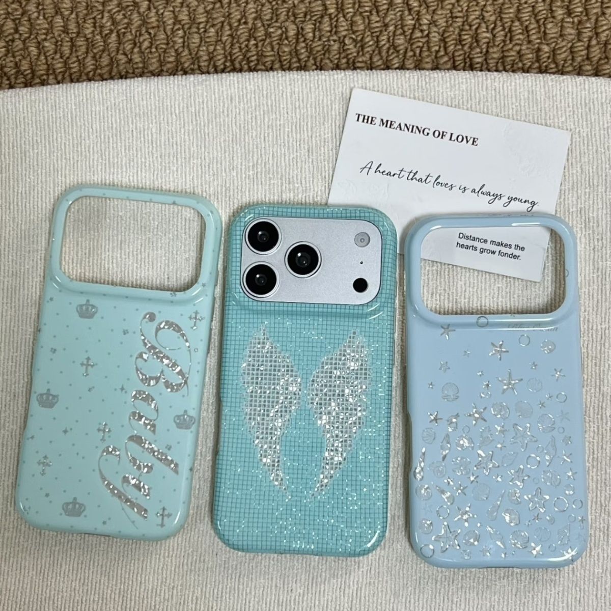 Phone Accessories Iphone - Korean Ins Mint Colored English Cross