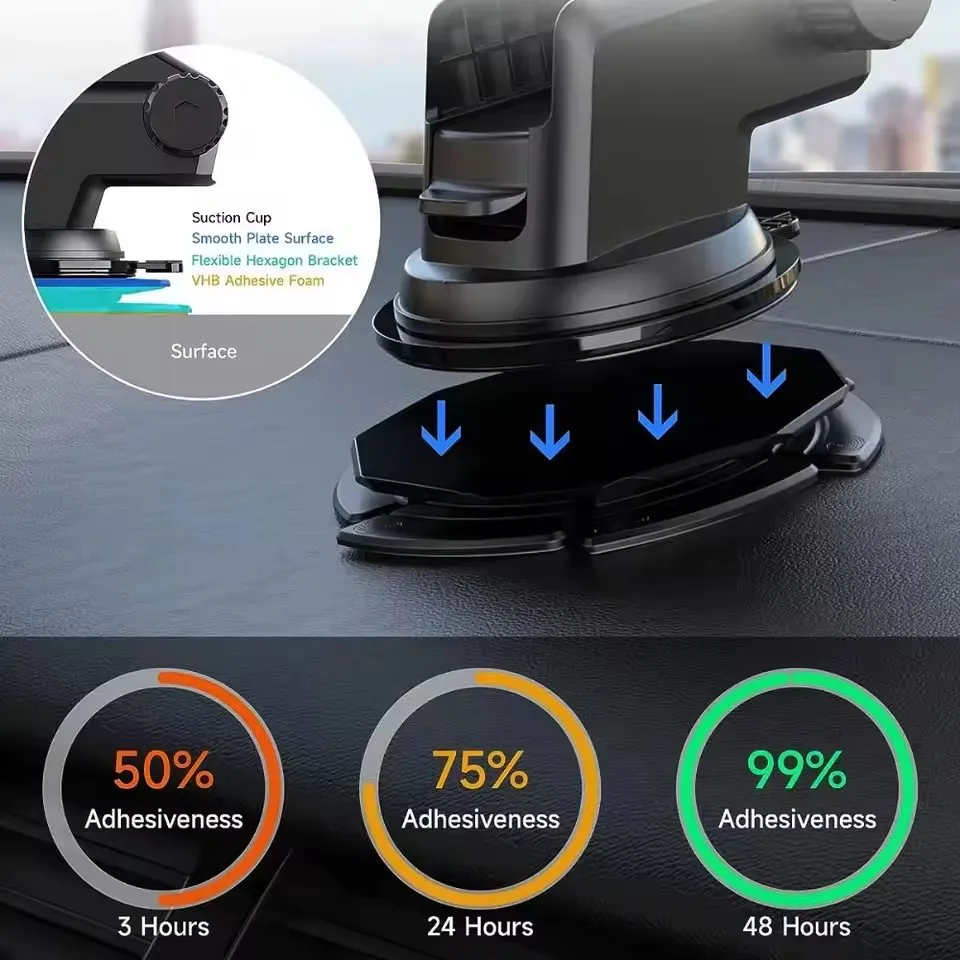 Car Mount Phone - Flexible Silicone Dashboard Cushion Strong Fitting