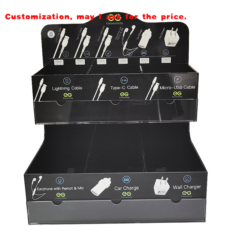 Phone Accessories Rack Display - custom.Tinya Modern USB Cables Quick Luminous