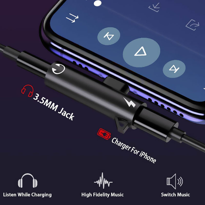 2 IN 1 Audio Charging Headphon - огляд і ціна Earphone Splitter Jack