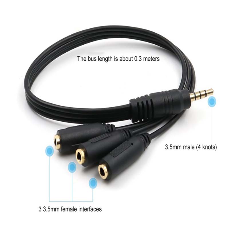 1Pc 3.5mm 3 Way Port Aux Multi - огляд і ціна Earphone Splitter Jack