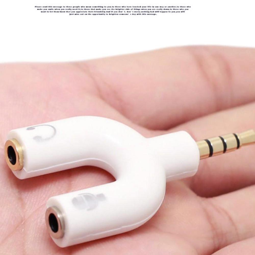 1PC Dual 3.5MM U Type Adapter  - огляд і ціна Earphone Splitter Jack