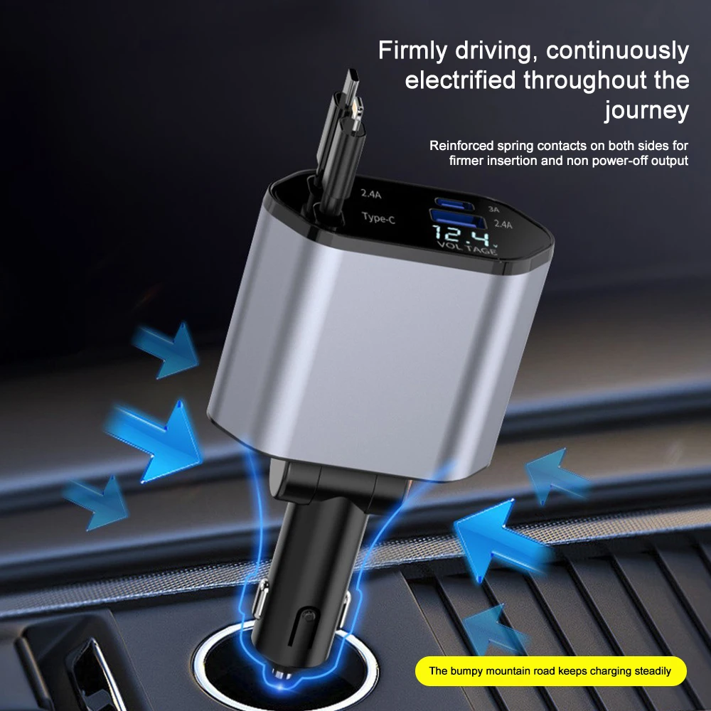 Car Charger Adaptor 120W Fast  - огляд і ціна Usb Data Cable
