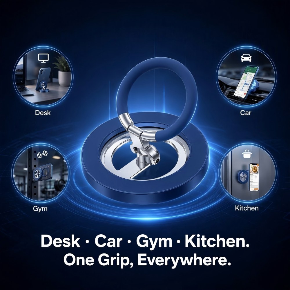 Two Sided Magnetic Phone Ring  - огляд і ціна Car Mount Phone