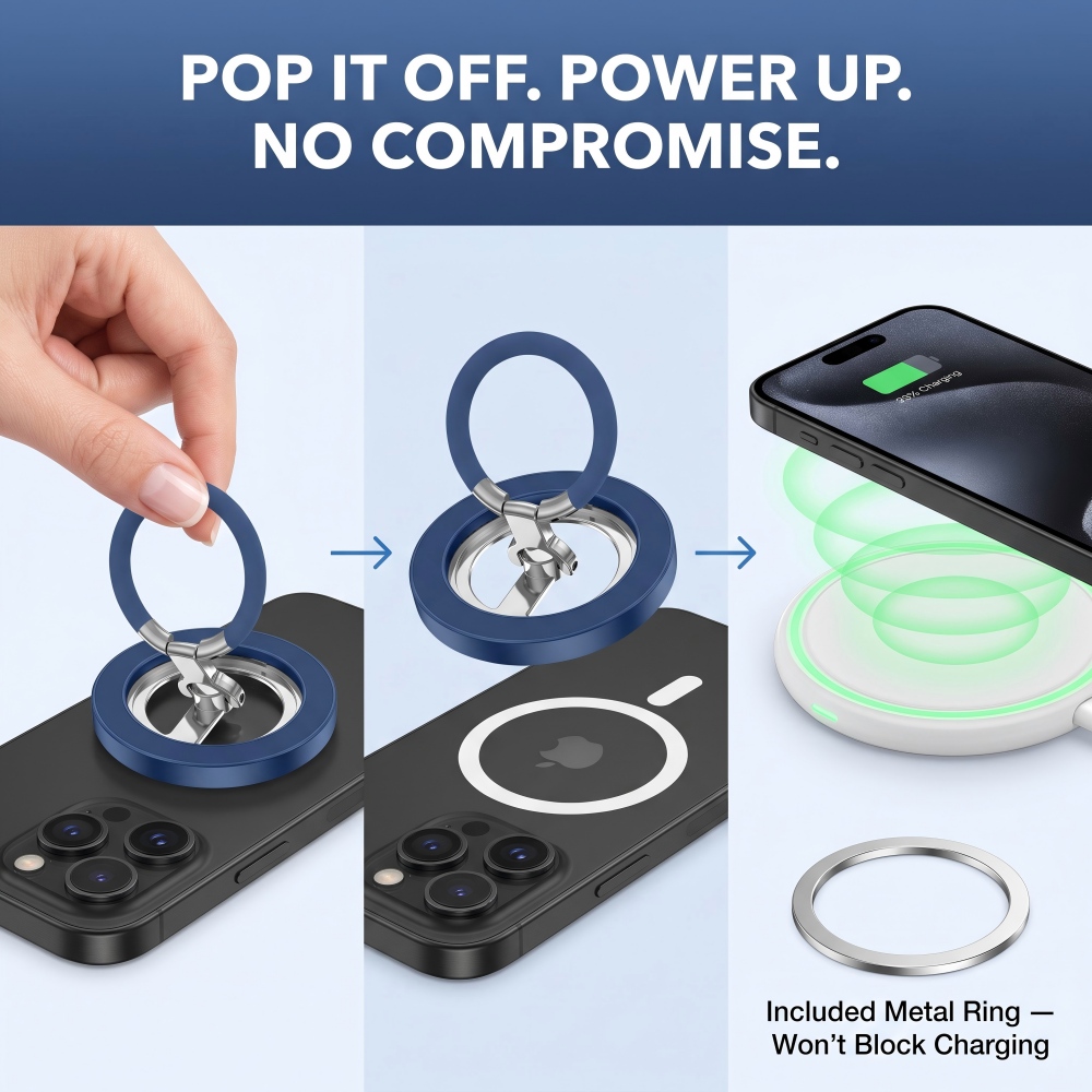Two Sided Magnetic Phone Ring  - огляд і ціна Car Mount Phone