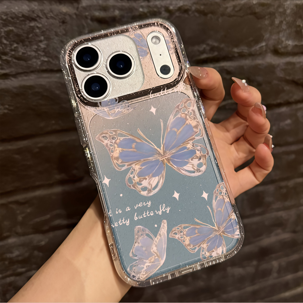 Luxury Blue Butterfly Clear Gl - огляд і ціна Phone Accessories Iphone